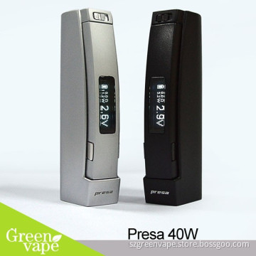 New arrival!!Temp control vape WISMEC Presa 40W mod 2600mAh on sale.
